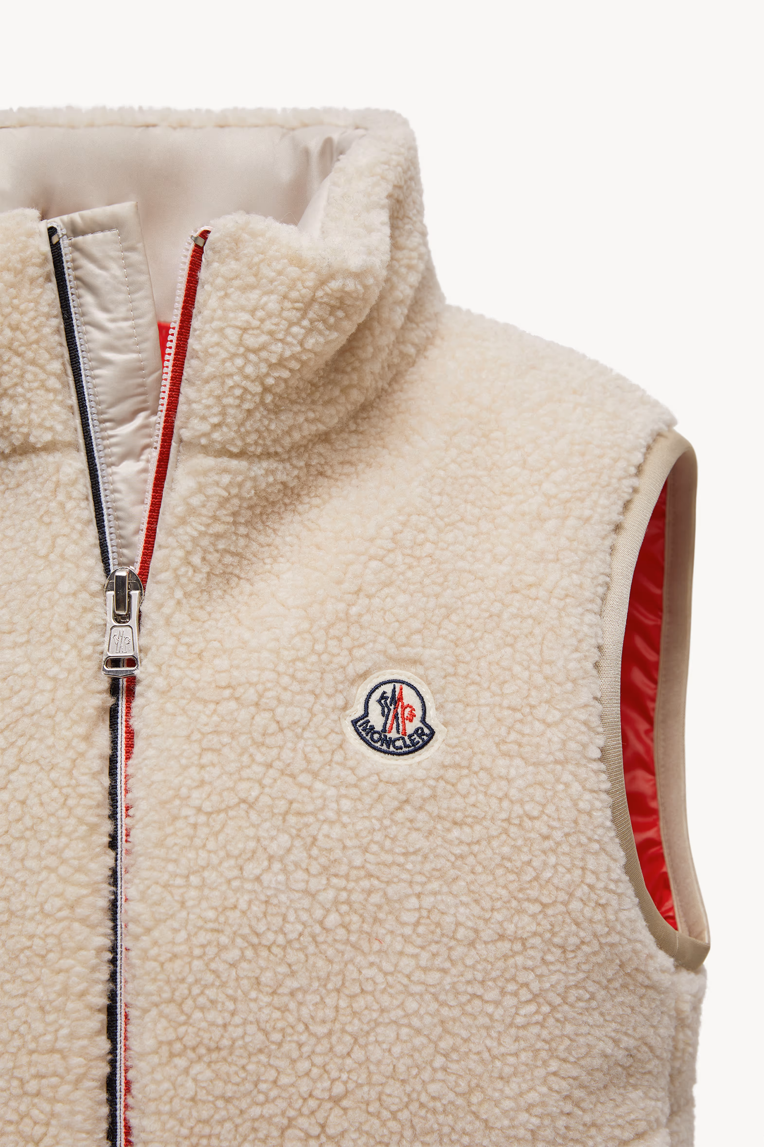 Gilet matelassé Tib en teddy Garçon Beige Clair Moncler 3
